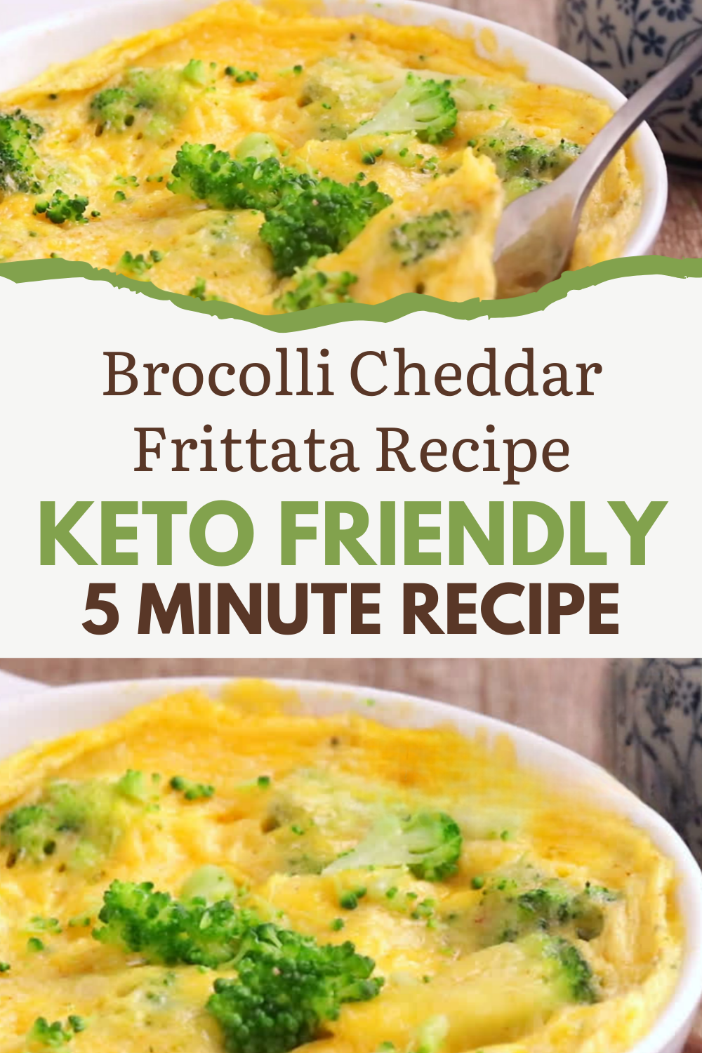 Broccoli and Cheddar Frittata Recipe - Keto Friendly Recipe - Quick And Easy 5-Minute Lunch And Dinner Idea