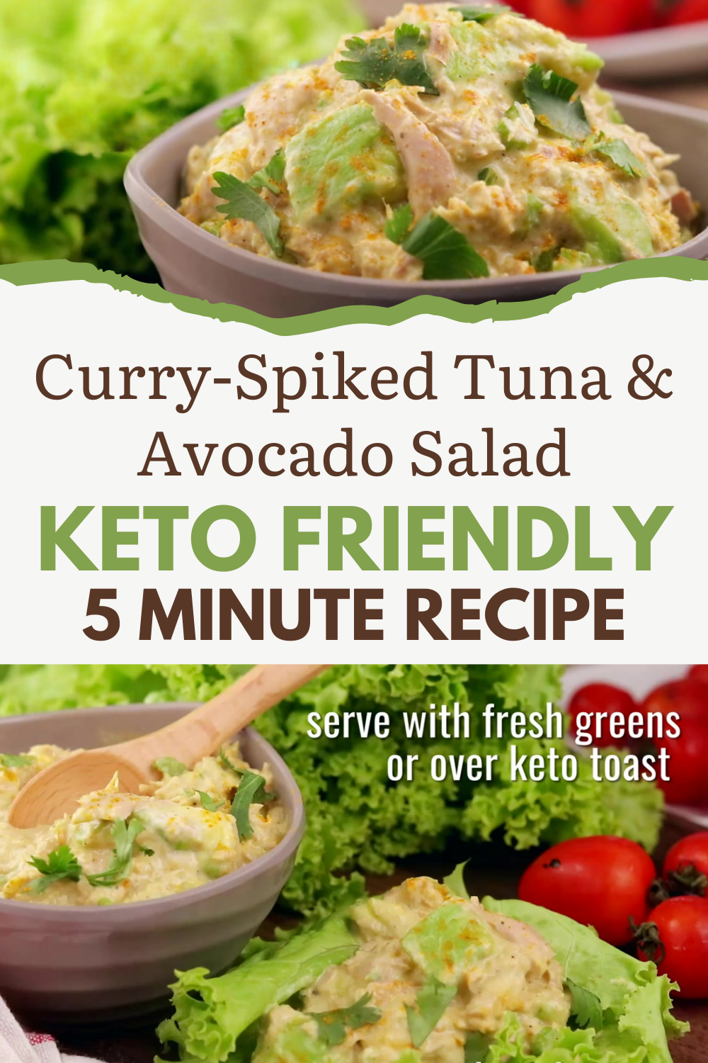 Curry-Spiked Tuna And Avocado Salad Recipe - Keto Friendly 5 Minute Lunch And Dinner Idea