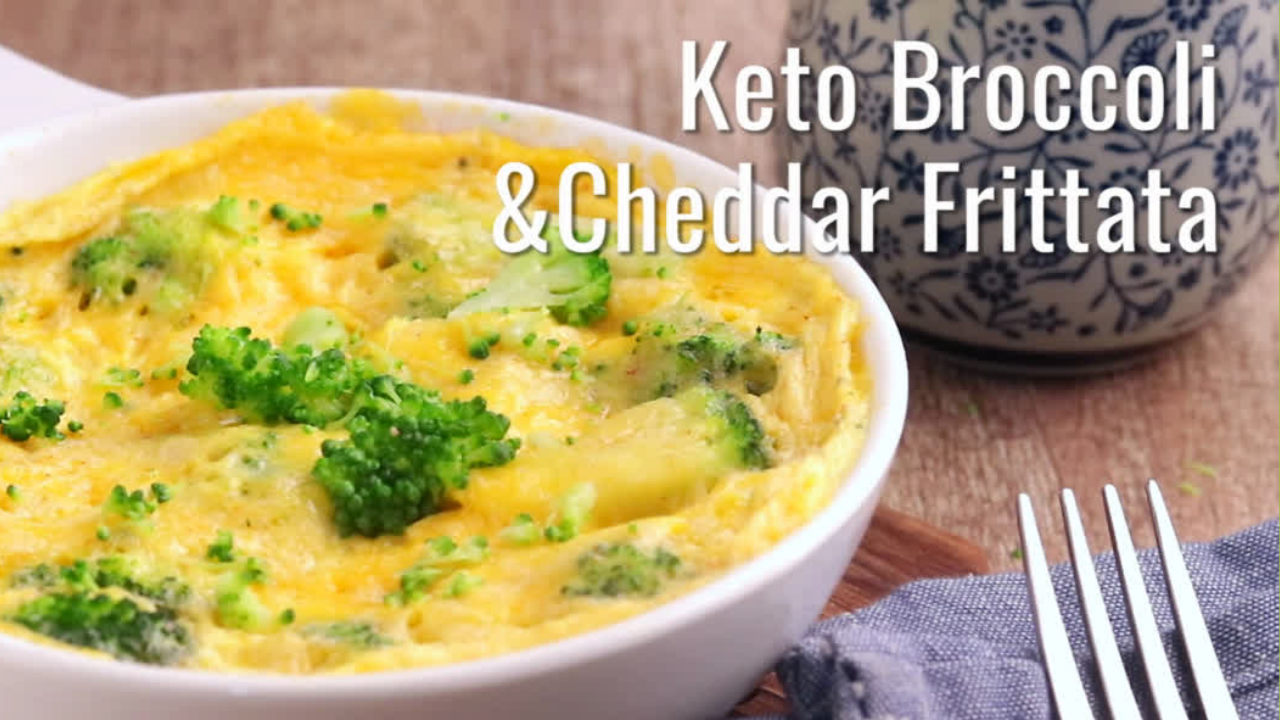 Keto Broccoli and Cheddar Frittata Recipe